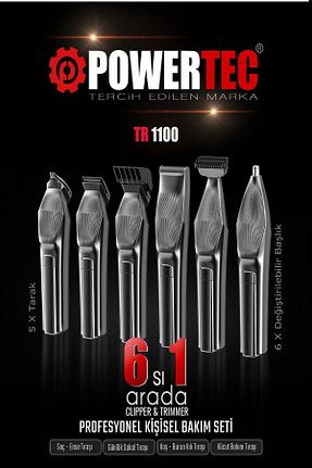 ماشین اصلاح صورت طوسی Şarjlı Powertec - کد 941899361
