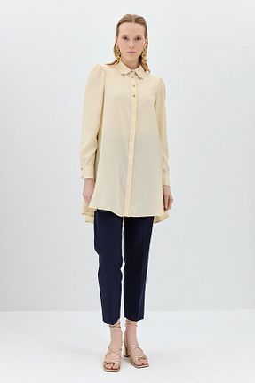 تونیک زرد زنانه رگولار Nihan - کد 942181468