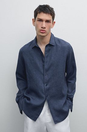پیراهن آبی مردانه رگولار Massimo Dutti - کد 941924742