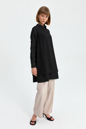 تونیک حجاب مشکی زنانه پلی استر Nihan - کد 942179769