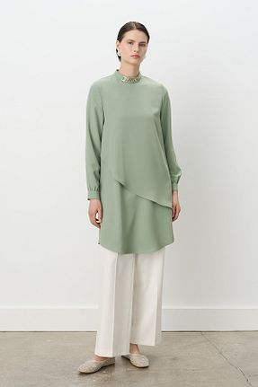 تونیک حجاب سبز زنانه رگولار Nihan - کد 942179672