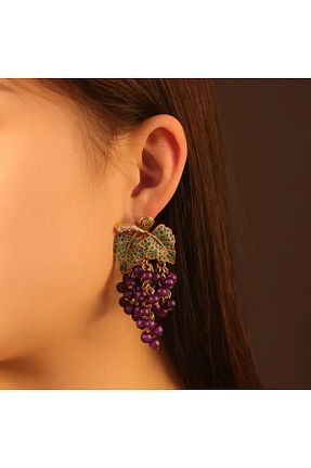گوشواره جواهر رنگی زیرکن byozanyılmaz - کد 941936264