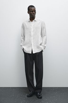 پیراهن سفید مردانه رگولار Massimo Dutti - کد 948350214
