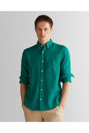 پیراهن سبز مردانه رگولار Gant - کد 941960395