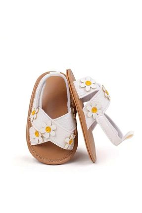 صندل سفید بچه گانه پاشنه تخت damla kids wear - کد 941979871