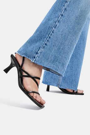 صندل مشکی زنانه پاشنه نازک Pull & Bear - کد 941994357