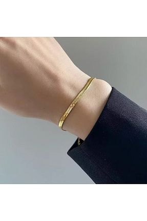 دستبند استیل (فولاد) زرد زنانه استیل (فولاد) Siya Silver - کد 941997363