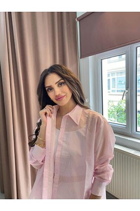 پیراهن صورتی زنانه رگولار MODA - کد 942033197