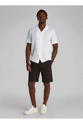 پیراهن سفید مردانه یقه پیراهنی Calvin Klein - کد 942031930
