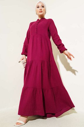 لباس حجاب زرشکی زنانه کلوش TrendParis - کد 942029300
