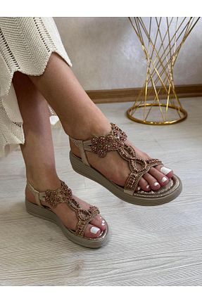 صندل رنگی زنانه پاشنه تخت DERİ KABUSU - کد 942040876