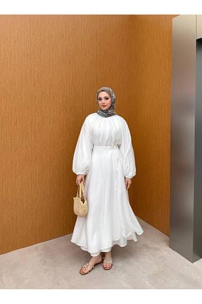 لباس حجاب سفید زنانه رگولار Butik - کد 942045013