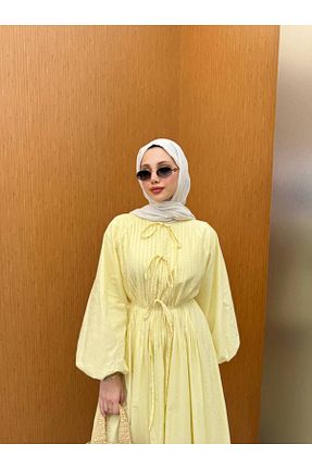 لباس حجاب زرد زنانه رگولار Butik - کد 942045526