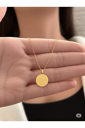 گردنبند استیل ( فولاد ) زرد زنانه استیل ضد زنگ HARİNA - کد 942098240