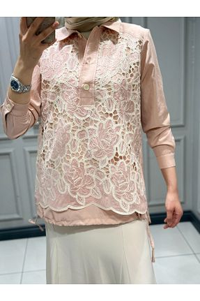 تونیک صورتی زنانه بافتنی FUAT GÜRSEN - کد 942199093
