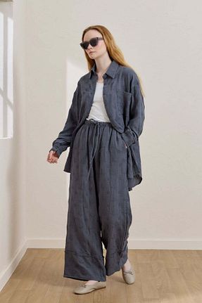 ست بالاتنه و پائین تنه فیروزه ای زنانه بافتنی ceylan otantik - کد 942212257