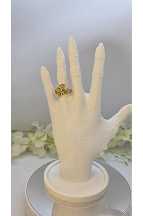 انگشتر استیل (فولاد) زرد زنانه روکش طلا michelle takı zerafetin yeni adresi - کد 942237299