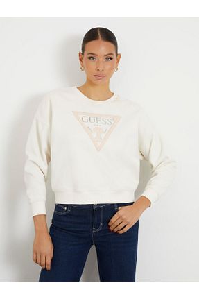 سوئیشرت سفید زنانه طرح دار Guess - کد 803604475