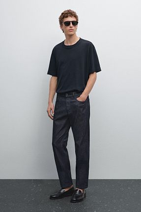 شلوار جین سرمه ای مردانه پاچه لوله تفنگی Massimo Dutti - کد 942232809