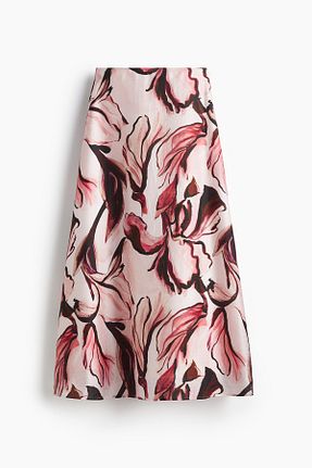 دامن صورتی زنانه گلدار H&M - کد 942258735