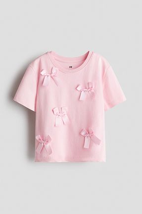 تیشرت صورتی بچه گانه رگولار H&M - کد 942319374