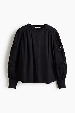بلوز مشکی زنانه رگولار H&M - کد 942258811
