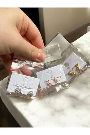 گوشواره استیل (فولاد) رنگی بچه گانه استیل (فولاد) alpikom - کد 942337006