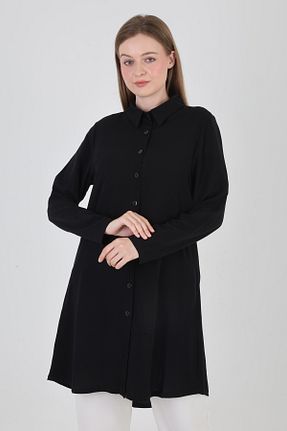 تونیک حجاب مشکی زنانه ویسکون Tasarım - کد 942337722