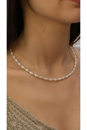 گردنبند جواهر رنگی زنانه مروارید Jerie - کد 942315782