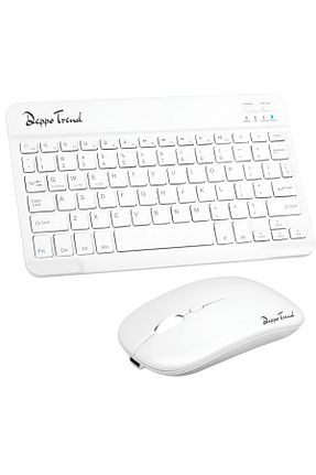 مجموعه ماوس کیبورد بازی سفید Deppo Trend - کد 942403075