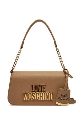 کیف دوشی بژ زنانه پلی اورتان Love Moschino - کد 939825218