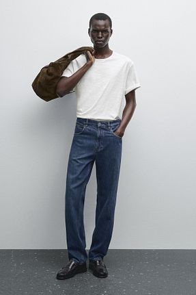 شلوار جین آبی مردانه پاچه گشاد Massimo Dutti - کد 940755125