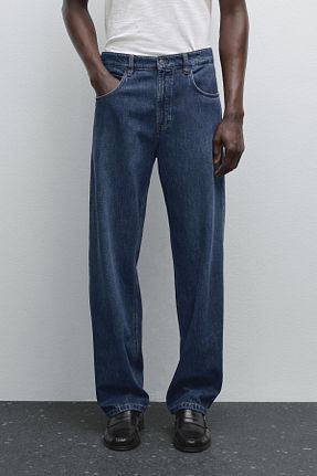 شلوار جین آبی مردانه پاچه گشاد Massimo Dutti - کد 940755125