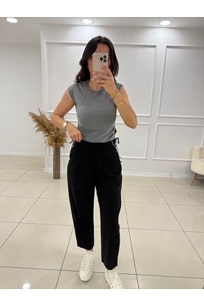 شلوار مشکی زنانه پنبه ای Butik - کد 940773818