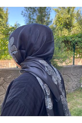 شال مشکی زنانه ابریشم Organic Scarfs - کد 940776232