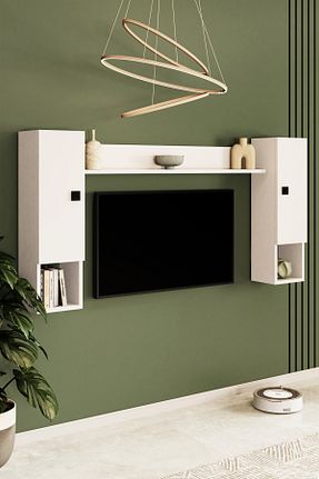 میز و پایه تلویزیون سفید MDF Happylife Furniture Design - کد 895619327