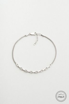 دستبند نقره سفید مردانه 925 عیار So Chic - کد 940263675
