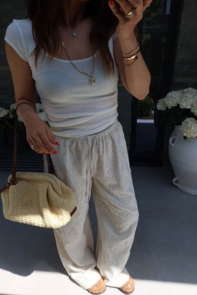 بلوز نباتی زنانه ساده Özge Özgenç - کد 940793955