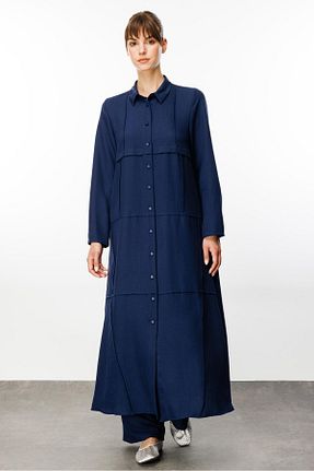 تونیک حجاب سرمه ای زنانه پلی استر Micca - کد 838490830