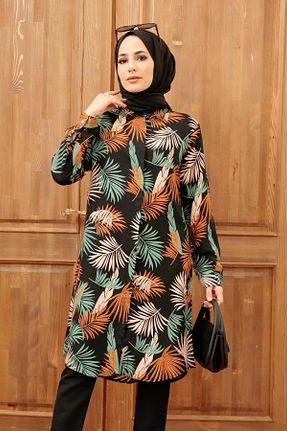 تونیک حجاب مشکی زنانه %100 پنبه Neva Style - کد 248221067