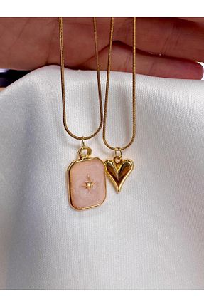 گردنبند استیل ( فولاد ) زرد زنانه استیل ضد زنگ Perry Accesories - کد 927507835