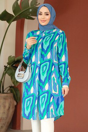 تونیک حجاب سرمه ای زنانه %100 پنبه Neva Style - کد 818622318