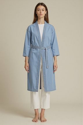 کیمونو و کافتان آبی زنانه جین ENZİM JEANS - کد 940890271