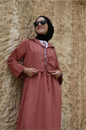 ست بالاتنه و پائین تنه صورتی زنانه بافتنی Butik - کد 921977405