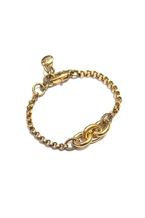 دستبند جواهر طلائی زنانه زیرکن Mon Reve - کد 863401138
