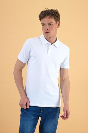 تیشرت سفید مردانه یقه پولو VENA - کد 830670857