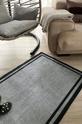 فرش آشپزخانه طوسی پلی استر Zeria Home - کد 844143542