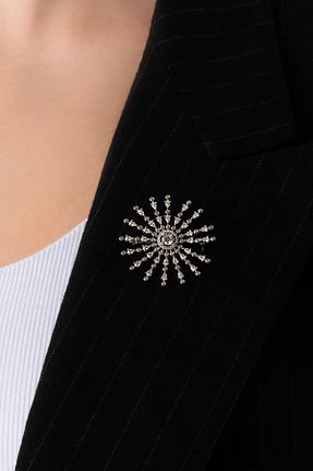 سنجاق سینه سفید زنانه فلزی So Chic - کد 356894513