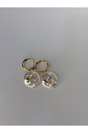 گوشواره استیل (فولاد) زرد زنانه استیل (فولاد) LEROSY CO - کد 938749698
