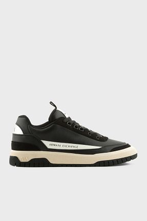 کفش اسنیکر مشکی مردانه بند دار Armani Exchange - کد 801757636